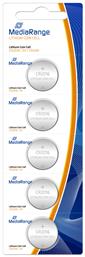 MediaRange Lithium Coin Cell Μπαταρίες CR2016 3V 5τμχ