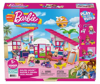 Mega Bloks Barbie Σπίτι Malibu για 5+ Ετών 303τμχ