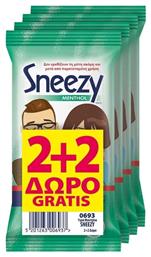 ΜΕΓΑ Sneezy Wet Wipes With Menthol 4 x 12τμχ