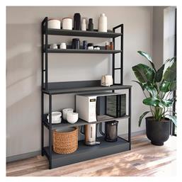 Megapap Foyer Ραφιέρα Κουζίνας Μεταλλική Μαύρη 101x36x160.7cm