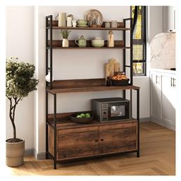 Megapap Severo Ραφιέρα Κουζίνας Μεταλλική Μαύρη 101x36x160cm