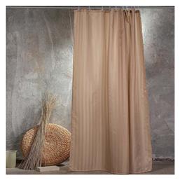 Melinen Jacquard Κουρτίνα Μπάνιου Υφασμάτινη 180x180 cm Beige