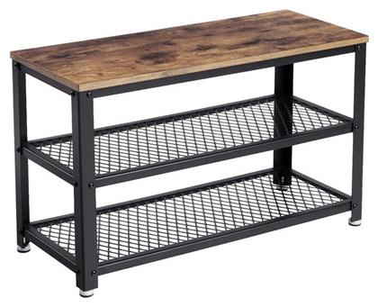 Μεταλλική με 2 Ράφια Μαύρη 73x30x45cm LBS73X