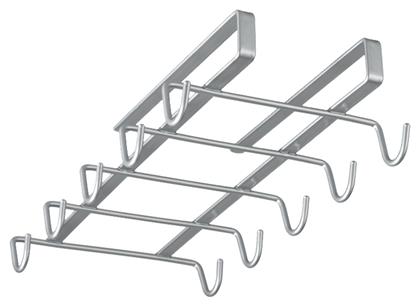 Metaltex My Mug Βάση για Κούπες Μεταλλική σε Ασημί Χρώμα 6x28x6cm