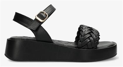 Mexx Lily Γυναικεία Σανδάλια με Λουράκι Flatforms σε Μαύρο Χρώμα