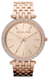 Michael Kors Darci Ρολόι με Ροζ Χρυσό Μεταλλικό Μπρασελέ