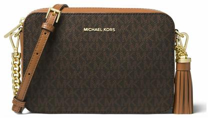 Michael Kors Δερμάτινη Γυναικεία Τσάντα Χιαστί Καφέ από το Modivo