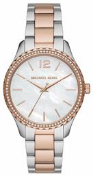 Michael Kors Layton Ρολόι με Μεταλλικό Μπρασελέ Ασημί/Ροζ Χρυσό