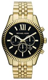 Michael Kors Lexington Ρολόι Χρονογράφος Μπαταρίας με Μεταλλικό Μπρασελέ σε Χρυσό χρώμα από το Modivo