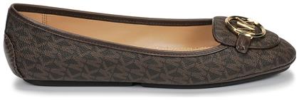 Michael Kors Lillie Moc Δερμάτινες Γυναικείες Μπαλαρίνες σε Καφέ Χρώμα