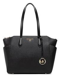 Michael Kors Marilyn Medium Δερμάτινη Γυναικεία Τσάντα Shopper Ώμου Μαύρη από το Epapoutsia