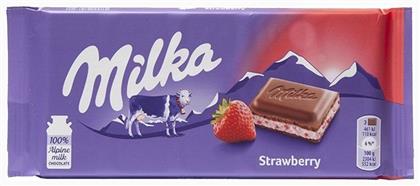 Milka Σοκολάτα Γάλακτος Strawberry Yoghurt 100gr