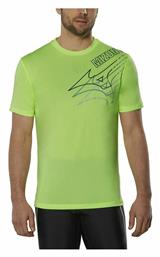 Mizuno Core Αθλητικό Ανδρικό T-shirt Κίτρινο με Στάμπα