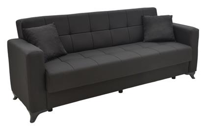 Modestole Τριθέσιος Καναπές Κρεβάτι 215x85x80εκ. Μαύρο
