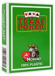 Modiano Texas Poker 2 Jumbo Τράπουλα Πλαστική για Poker Πράσινη από το Plus4u