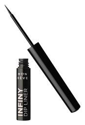 Mon Reve Infiny Dip Waterproof Πινέλο Eye Liner 01 Black 2ml