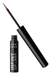 Mon Reve Infiny Dip Waterproof Πινέλο Eye Liner 12 Rasberry 2ml