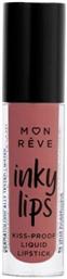 Mon Reve Inky Lips Kiss Proof Liquid Κραγιόν 4ml
