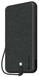 Mophie Powerstation Plus XL Fabric 10000mAh με Θύρα USB-A Μαύρο