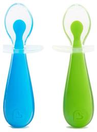 Munchkin Βρεφικό Σετ με Κουτάλια από Σιλικόνη Blue/Green για 6+ μηνών 2τμχ