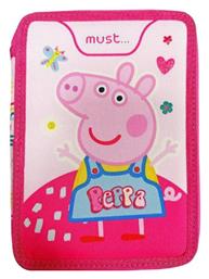 Must Peppa Pig Κασετίνα Γεμάτη με 2 Θήκες Ροζ