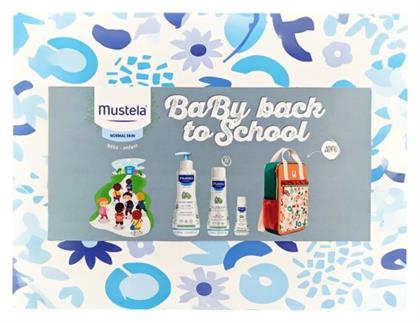 Mustela Baby Back to School Σετ Περιποίησης Hydra Bebe Body Lotion - Γαλάκτωμα Σώματος, 300ml & 50ml & Gentle Cleansing Gel - Τζελ Καθαρισμού για Σώμα & Μαλλιά, 2 x 200ml & ΔΩΡΟ Backpack