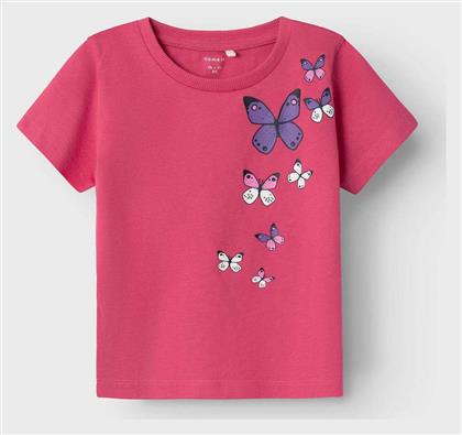 Name It Παιδικό T-shirt Φούξια Rainbow
