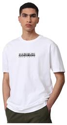 Napapijri Ανδρικό T-shirt Brightwhite με Λογότυπο από το Sneaker10