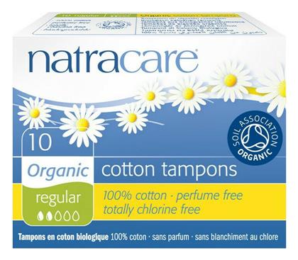 Natracare Organic Cotton Tampons Regular για Κανονική Ροή 10τμχ
