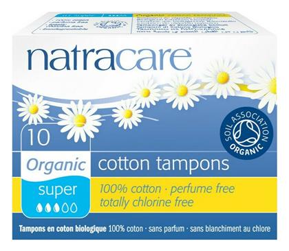 Natracare Organic Cotton Tampons Super για Αυξημένη Ροή 10τμχ