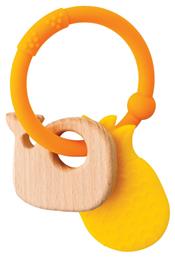 Nattou Silicone Teether Pineapple With Wood 0 + μηνών από το Plus4u