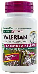 Nature's Plus Herbal Actives Valerian Extended Release 600mg 30 ταμπλέτες