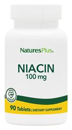 Nature's Plus Niacin Βιταμίνη για την Υγεία του Νευρικού Συστήματος 100mg 90 ταμπλέτες από το Pharm24