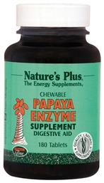 Nature's Plus Papaya Enzyme χωρίς Γλουτένη 180 μασώμενες ταμπλέτες από το Pharm24