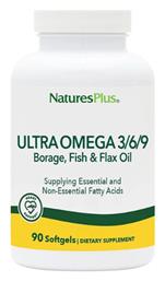 Nature's Plus Ultra Omega 3 6 9 Ιχθυέλαιο Μποράγκο & Λινάρι 90 μαλακές κάψουλες από το Pharm24