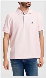 Nautica Ανδρικό T-shirt Polo Ροζ