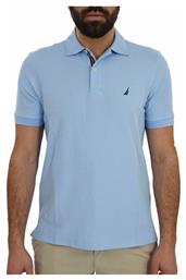 Nautica Classic Fit Performance Ανδρικό T-shirt Κοντομάνικο Polo Γαλάζιο