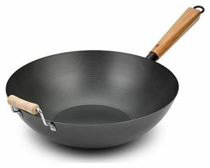 Nava Cantonese 35cm Wok από Ανοξείδωτο Ατσάλι με Αντικολλητική Επίστρωση