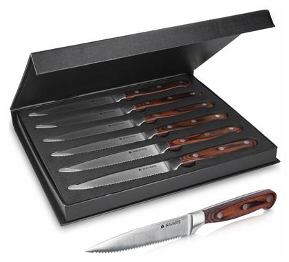 Navaris Μαχαίρια Steak από Ανοξείδωτο Ατσάλι 11.5cm 6τμχ