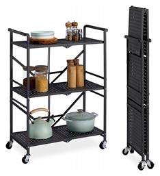 Navaris Τρόλεϊ Κουζίνας Μεταλλικό Γκρι 3 Θέσεων 69x33.5x93cm