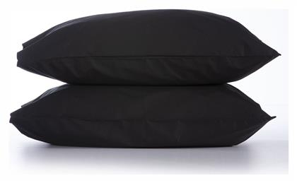 Nef-Nef Homeware Basic 1136 Σετ Μαξιλαροθήκες με Φάσα Black 3 52x72εκ.