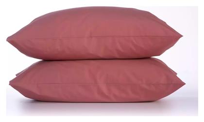 Nef-Nef Homeware Basic Σετ Μαξιλαροθήκες με Φάσα Terracotta 52x72εκ. από το Aithrio