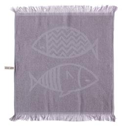 Nef-Nef Homeware Fish Style Grey Ποτηρόπανο από 100% Βαμβάκι σε Γκρι Χρώμα 50x50cm