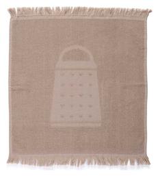 Nef-Nef Homeware Greater Ποτηρόπανο από 100% Βαμβάκι σε Μπεζ Χρώμα 50x50cm