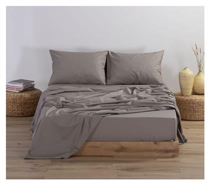 Nef-Nef Homeware Ημίδιπλο 120x200+30εκ. με Λάστιχο Basic 1185 Mocca