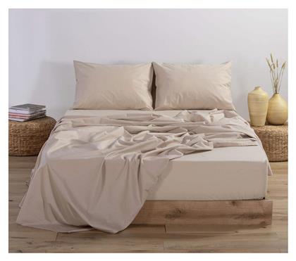 Nef-Nef Homeware Ημίδιπλο 120x200+30εκ. με Λάστιχο Basic Beige