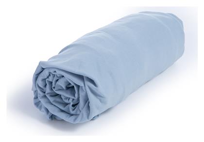 Nef-Nef Homeware Jersey Βρεφικό Σεντόνι Κούνιας Φανελένιο με Λάστιχο L.Blue Μπλε 70x140εκ.