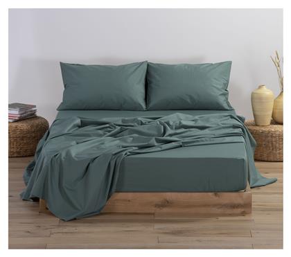 Nef-Nef Homeware King Size 180x200+30εκ. με Λάστιχο Basic Πράσινο από το Designdrops