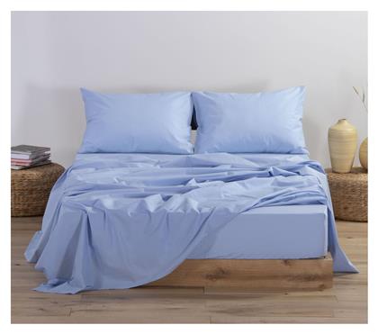 Nef-Nef Homeware King Size 180x200+35εκ. με Λάστιχο Basic Sky