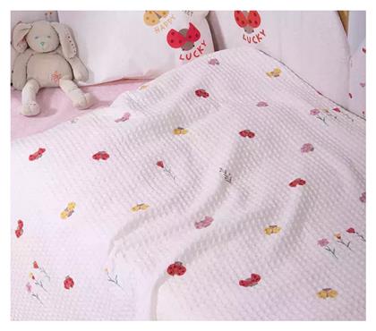 Nef-Nef Homeware Κουβέρτα Αγκαλιάς & Λίκνου Πικέ Μπεζ 80x110εκ.